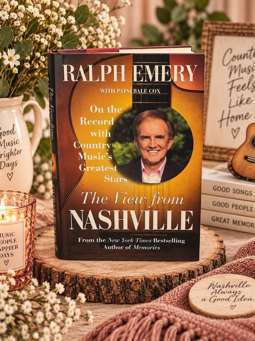 The View From Nashville Hardcover Book - Ralph Emery VERY GOOD